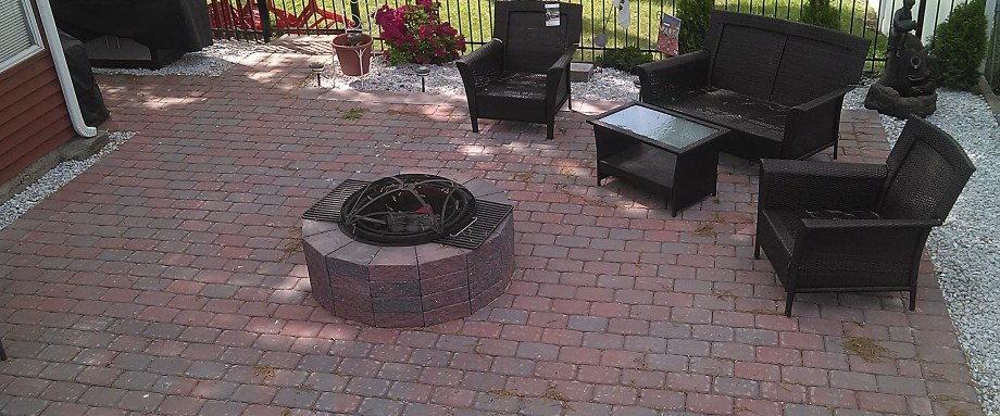 pavers patio firepit