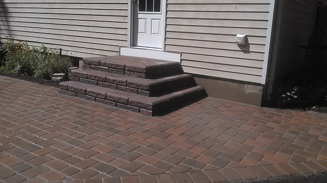 paver patio stairs